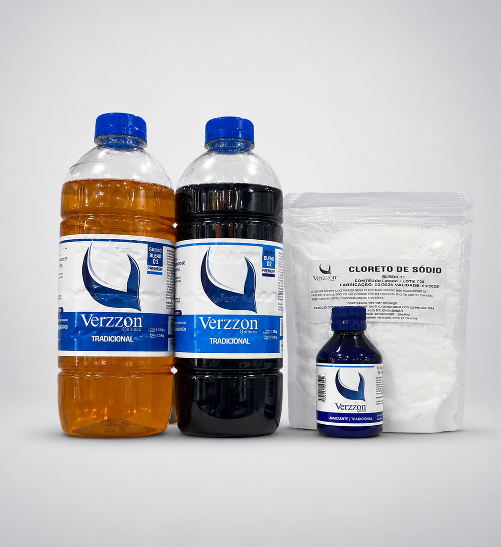 Kit Base Faz 20L de Sabão Líquido PREMIUM  Tradicional + Amaciante Azul