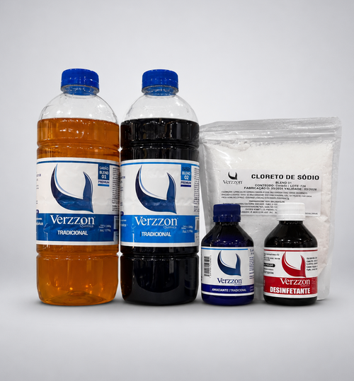 Kit Base  Faz 20L de Sabão Líquido PREMIUM Tradicional + Amaciante  Azul+  Desinfetante  Lavanda